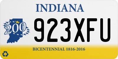 IN license plate 923XFU