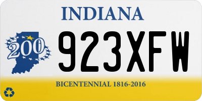 IN license plate 923XFW
