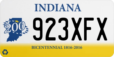 IN license plate 923XFX