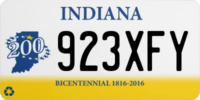 IN license plate 923XFY