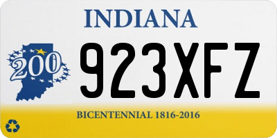 IN license plate 923XFZ