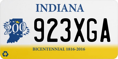 IN license plate 923XGA