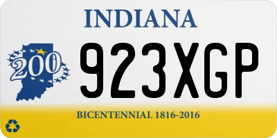 IN license plate 923XGP