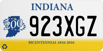 IN license plate 923XGZ