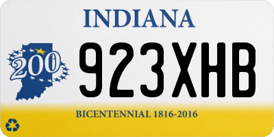 IN license plate 923XHB
