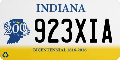 IN license plate 923XIA