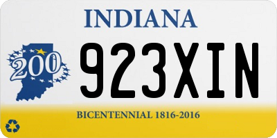 IN license plate 923XIN