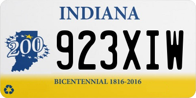 IN license plate 923XIW