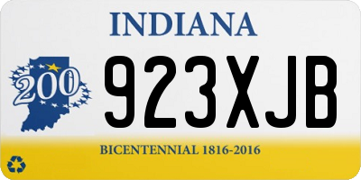 IN license plate 923XJB