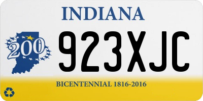 IN license plate 923XJC