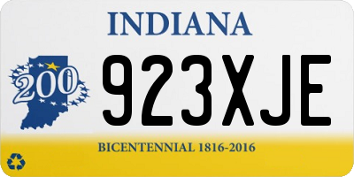 IN license plate 923XJE