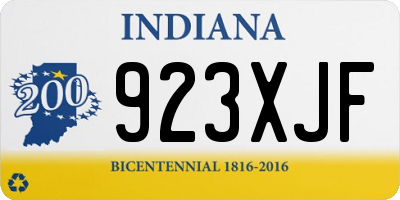IN license plate 923XJF