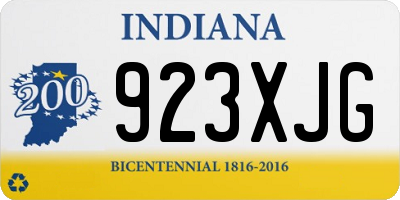 IN license plate 923XJG