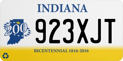 IN license plate 923XJT