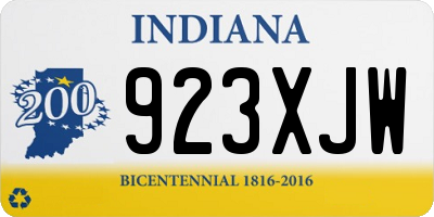 IN license plate 923XJW