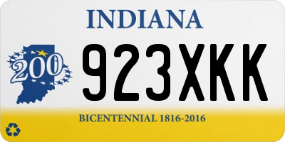 IN license plate 923XKK