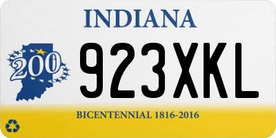 IN license plate 923XKL