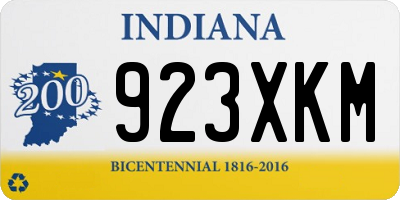 IN license plate 923XKM
