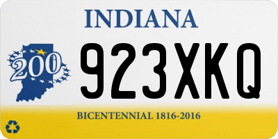 IN license plate 923XKQ