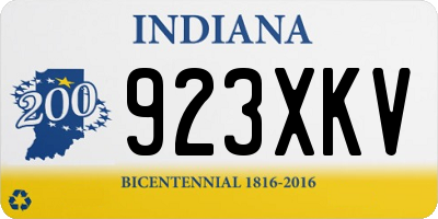 IN license plate 923XKV
