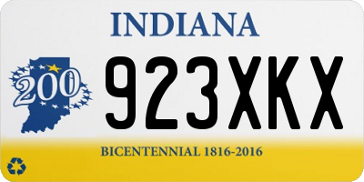 IN license plate 923XKX