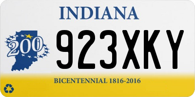 IN license plate 923XKY