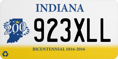 IN license plate 923XLL