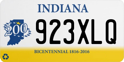 IN license plate 923XLQ