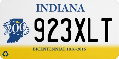 IN license plate 923XLT