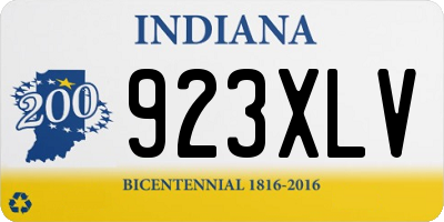IN license plate 923XLV