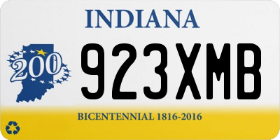IN license plate 923XMB