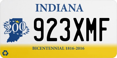 IN license plate 923XMF