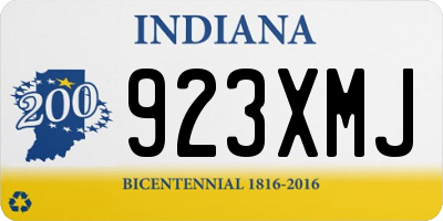 IN license plate 923XMJ