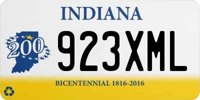 IN license plate 923XML