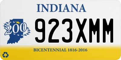 IN license plate 923XMM