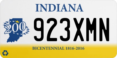 IN license plate 923XMN