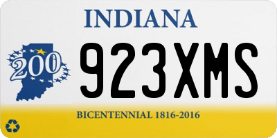 IN license plate 923XMS