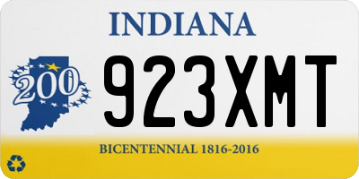 IN license plate 923XMT