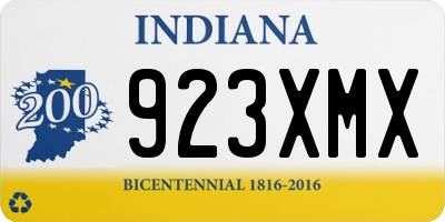 IN license plate 923XMX