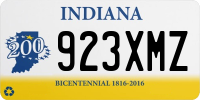 IN license plate 923XMZ