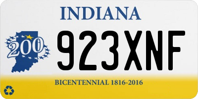 IN license plate 923XNF