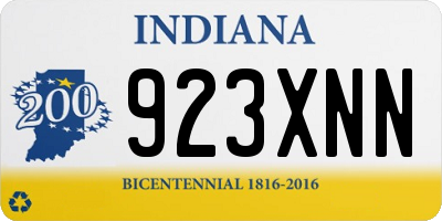 IN license plate 923XNN