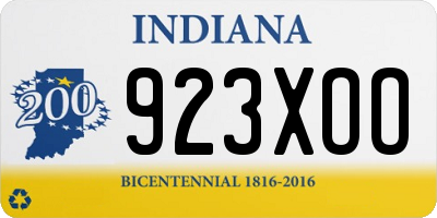 IN license plate 923XOO