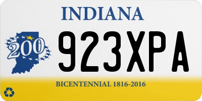 IN license plate 923XPA