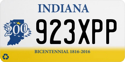 IN license plate 923XPP