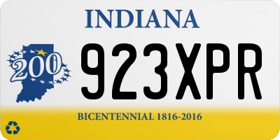 IN license plate 923XPR