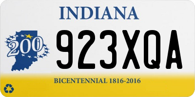 IN license plate 923XQA