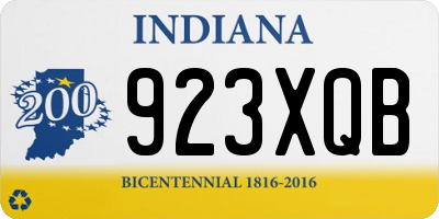 IN license plate 923XQB