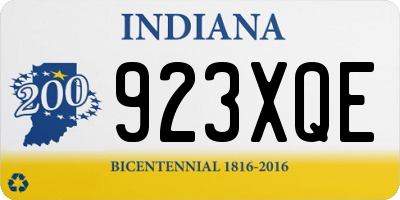 IN license plate 923XQE