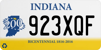 IN license plate 923XQF